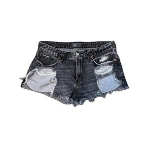 Abercrombie & Fitch Harper low rise shorts. Women or Jrs size 27/4 black/gray